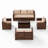 Azoriah 7 -  Person Oversized Armrest Outdoor Sectional Furniture Rattan Sets w/Storage Table-510942578