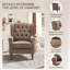 Fauteuil d'appoint capitonné en tissu capitonné-1646718074