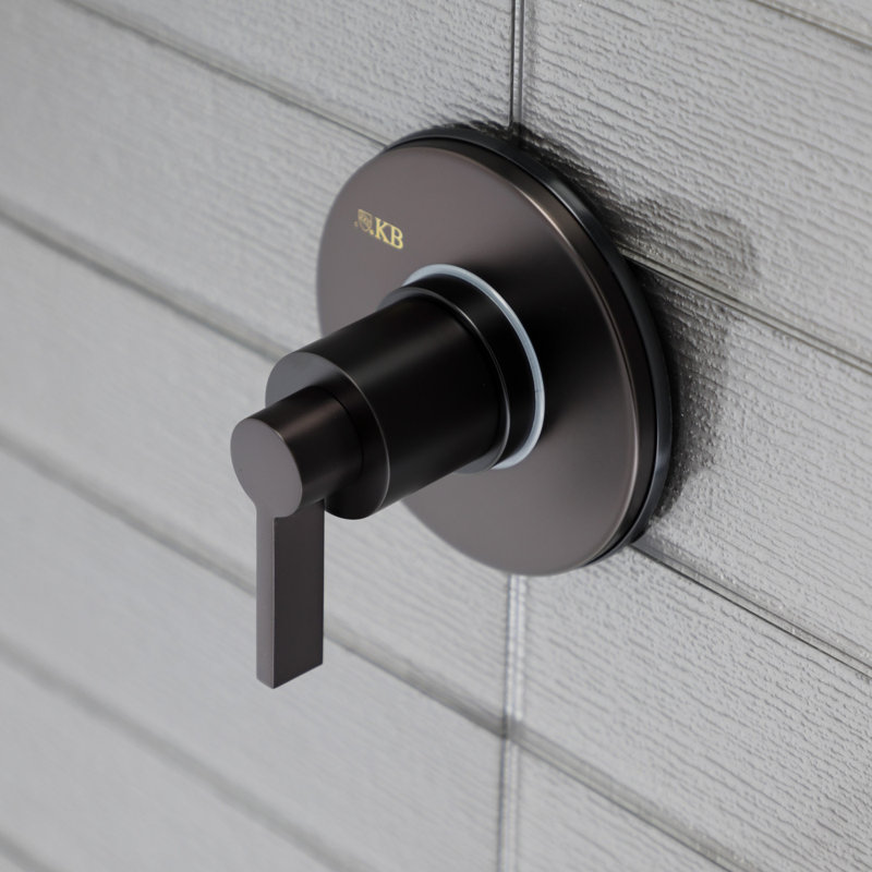 Kingston Brass NuvoFusion Single-Handle Wall Mount Three-Way Diverter Valve with Trim Kit, Oil Rubbed Bronze