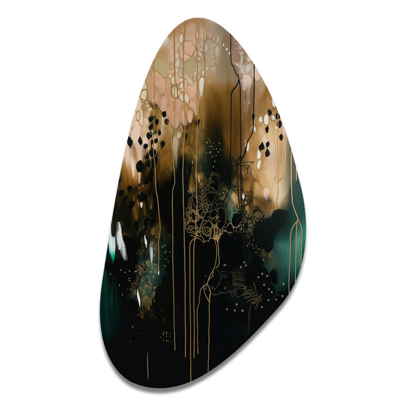 Black Chaos III - Abstract Asymmetrical Metal Wall Decor, Modern Unique Shape Metal Art Print, 31" H x 17" W x 1" D