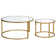 Watson (Set of )Two 35" Glass And Steel Round Nested Coffee Tables