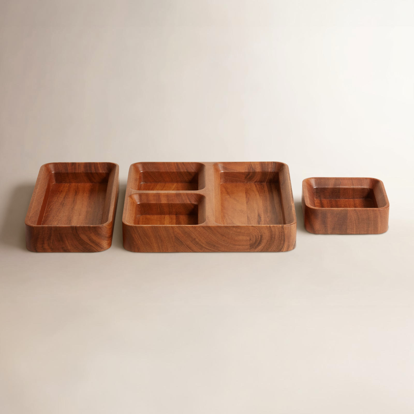 Square One Wood Desk Organizer, Acacia