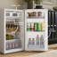 HOMCOM Under Counter Fridge 85L Retro Freestanding with Chiller Box-1978358746