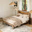 Base de lit plateforme en bois avec rangement-507054052