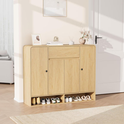 Armoire à chaussures 47,2 po avec 4 portes et 1 tiroir