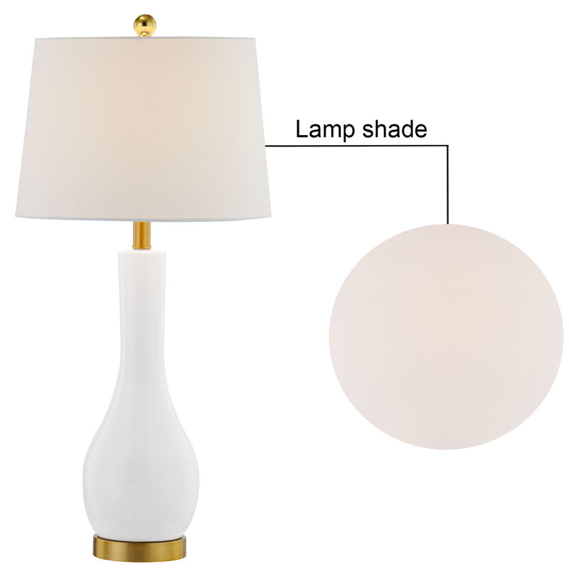 Leithgow Ceramic USB Table Lamp, White