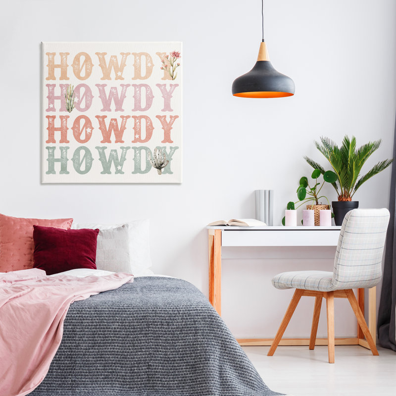 Toile rétro «Howdy Rainbow», par Kim Allen, H 36 po x l 36 po
