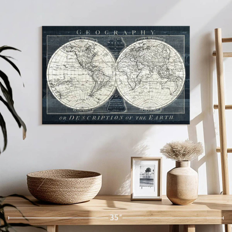 Globe terrestre du vieux monde Aliaz I, H 8 po x l 12 po