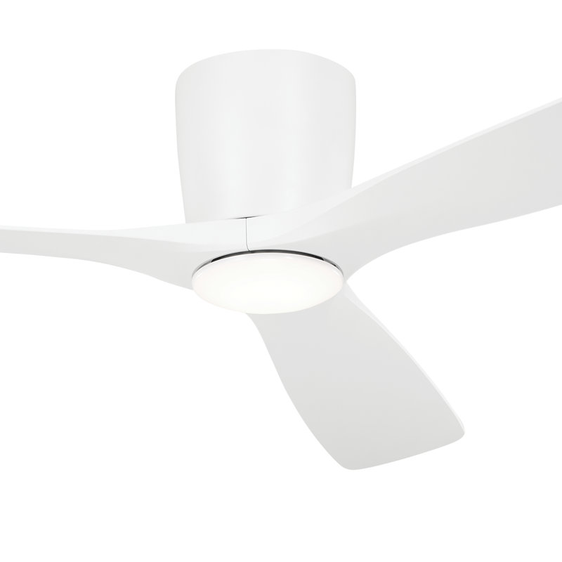 Volos 54'' Ceiling Fan with LED Lights, Matte White
