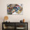 Reproduction d'art sur toile en métal, peinture avec bordure blanche, par Wassily Kandinsky