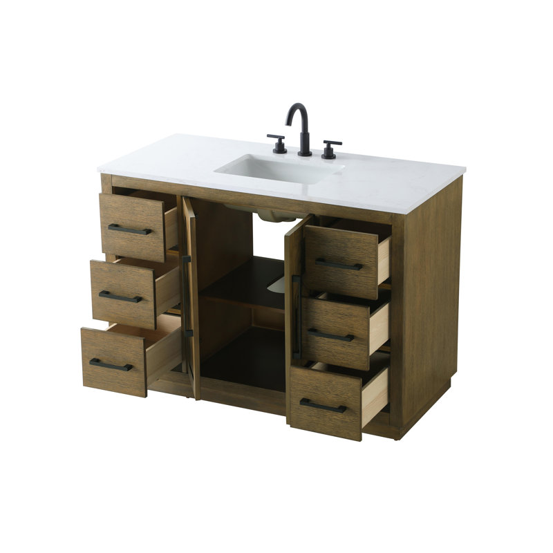 Meuble-lavabo simple 48 po, Noisette chêne