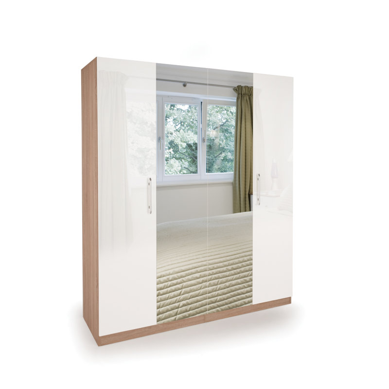 Morley 4 Door Wardrobe, Oak/White