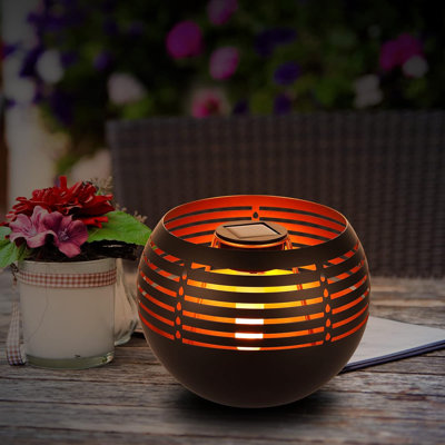 Lampe de table d'extérieur à énergie solaire 6,15 po à DEL intégrée