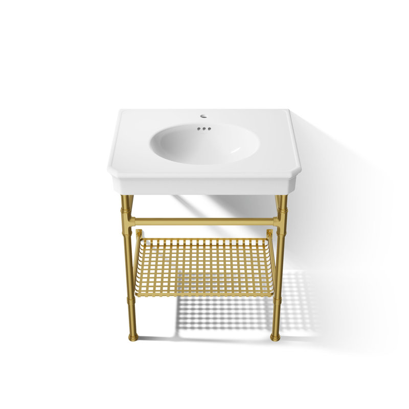 Lavabo de salle de bain console rectangulaire de 30 po Claude by Studio McGee, Robinets à monotrou
