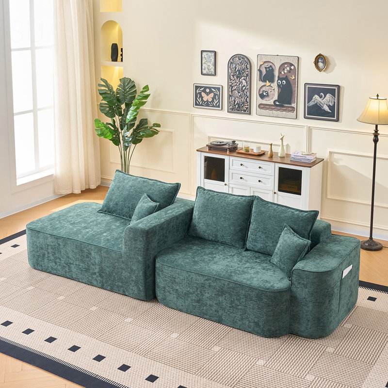 L Shaped Sectional Sofa, 104 Inch Cloud Couch With Chaise, Extra Deep Seats, No Assembly Needed, Modern Modular Corner Sofa For Living Room