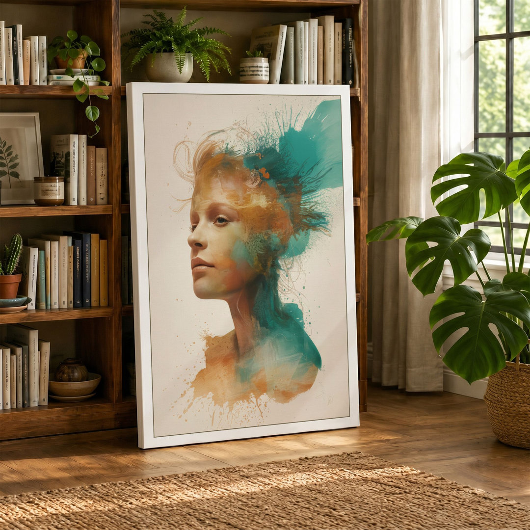 Portrait in Watercolour Modern - Wrapped Canvas