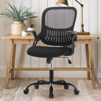 Azaryia Ergonomic Mesh Commercial Use Office Chair Task Chair with Flip-Up Armrest