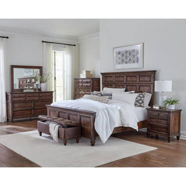 Jamene Philip Cherry Sleigh Bedroom Set B3800 Special 5 Bed Dresser Mirror Nightstand Chest Winston Porter Bed Size: King