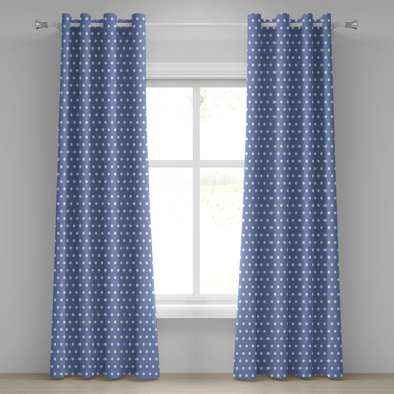 Rideau de fenêtre décoratif à 2 panneaux avec œillets Dakota Fields, 50 po x 54 po, violet bleu blanc, L 50 po x L 108 po