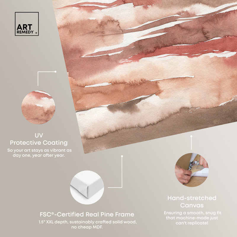 Warm Earth Tones Abstract Canvas Wall Art, 30" x 36"