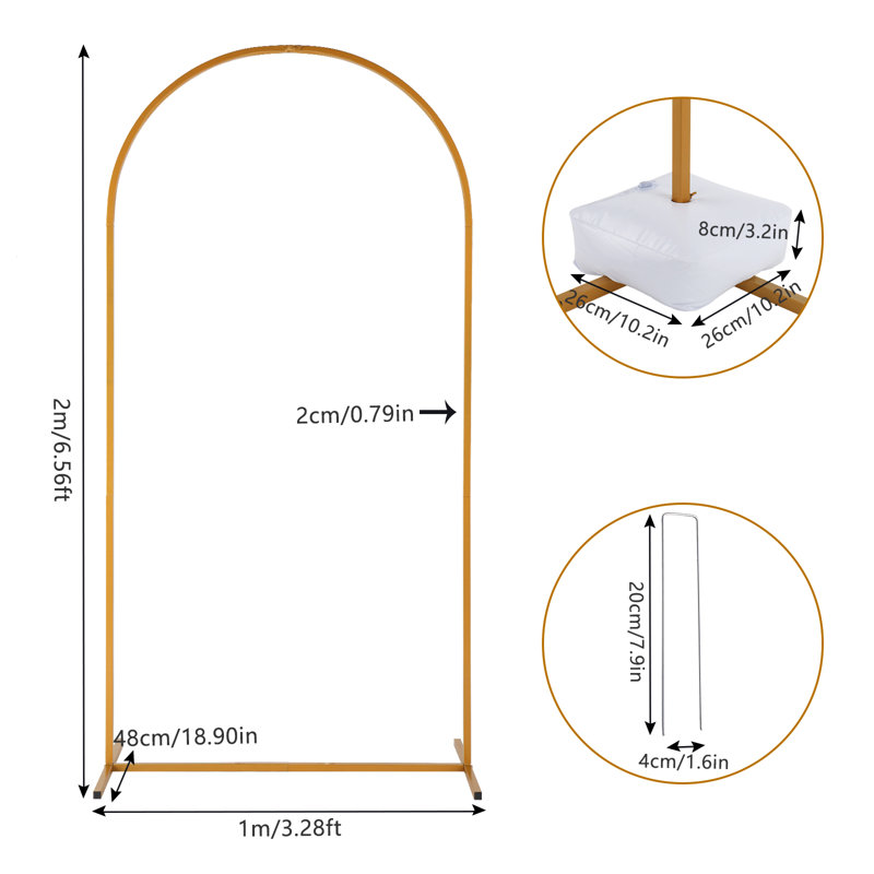Tonnelle en fer l 18,9 po x P 39,37 po