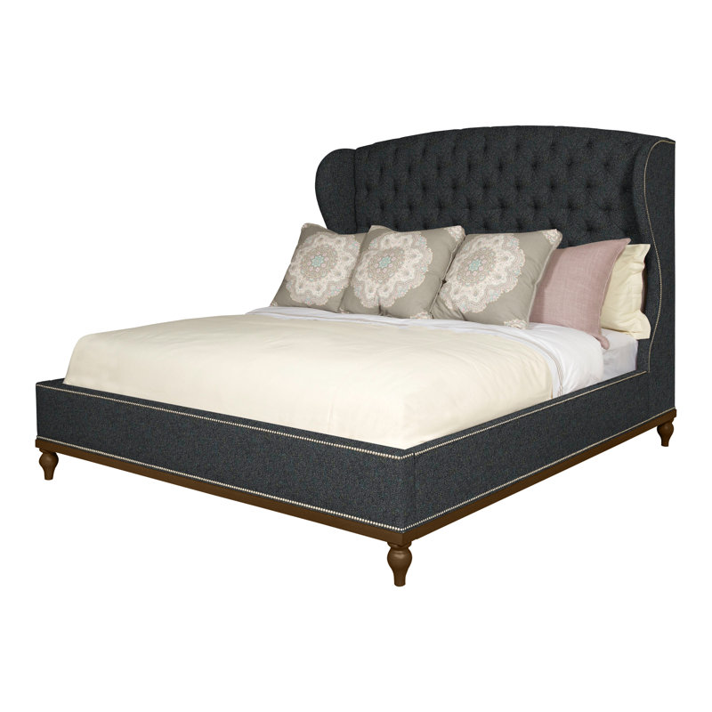 Emma Queen Upholstered Panel Bed, Navajo, Yes, Ian Lagoon