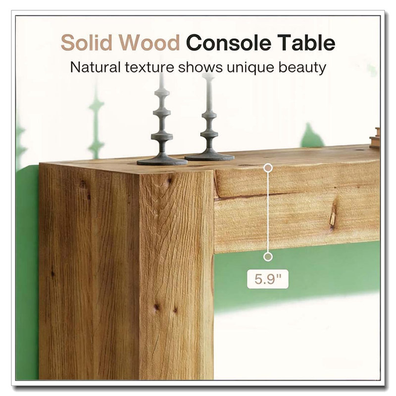 Table de couloir, console Minimalist Design, Brun