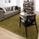 Terra Firma Solid Colour Machine Woven Wool/Viscose/Rayon Area Rug in Moss