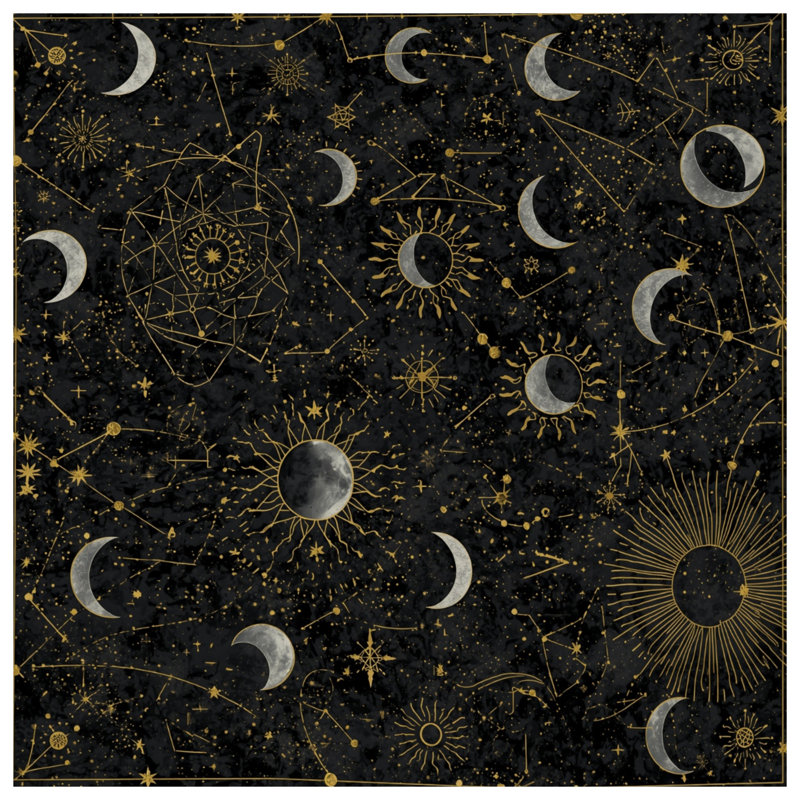 Rideaux de douche Celestial Sun Moon Constellations, L 70 po x H 84 po