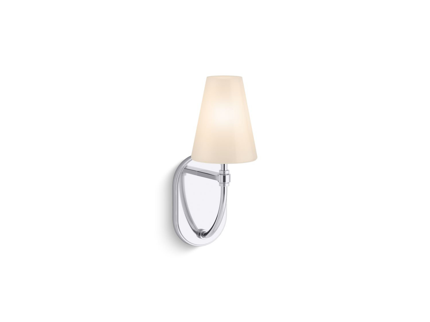 Kohler Kernen Single Light Armed Sconce, Polished Chrome