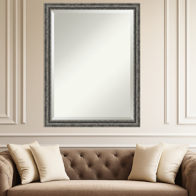 Miroir mural Filigree, Noir mat, 34,5 po x 44,5 po