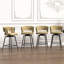 Ensemble de tabourets de bar 28 po en cuir technique 28 po avec tabourets à pieds sans îlot de cuisine réglable, 360 tabourets de bar pivotants avec repose-pieds-229436348