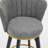 Mid-Century Modern Counter Height Bar Stools Set Of 2, 360° Swivel, Velvet Upholstery, Metal Legs, And Goldy Footrest For Comfortable Seating, Bar Stool-87584255