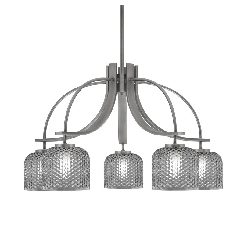 Lustre Cavella Light, H 17 po x l 28 po x P 28 po, Graphite, 5