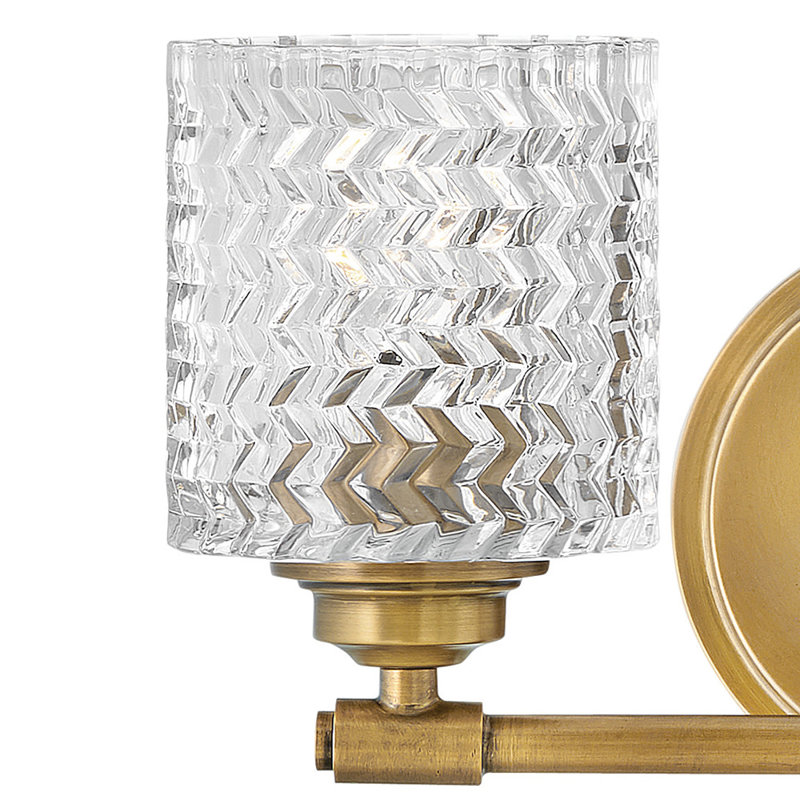 Shannon 2 - Light Dimmable Vanity Light, Heritage Brass