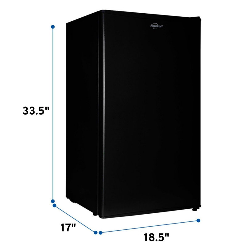 Koolatron Compact Fridge with Freezer, 3.2 Cu Ft, White