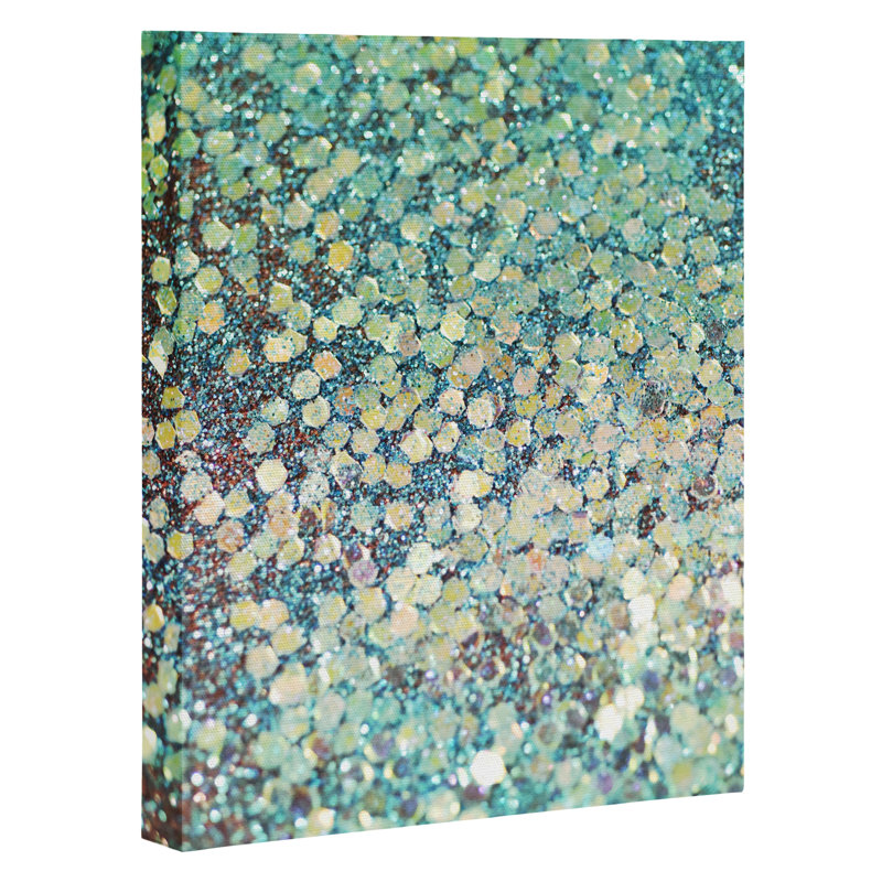 « mermaidscales », impression, H 10 po x l 8 po x P 2 po, Toile tendue, Pas de tapis