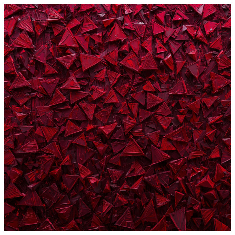 Tapis de bain rouge à texture triangulaire, L 24 po x L 17 po