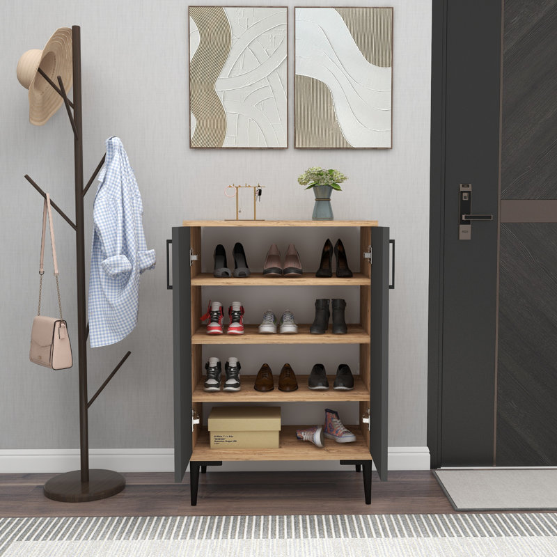 Shoe Storage Cabinet Ruby , Atlantic Pine/Anthracite