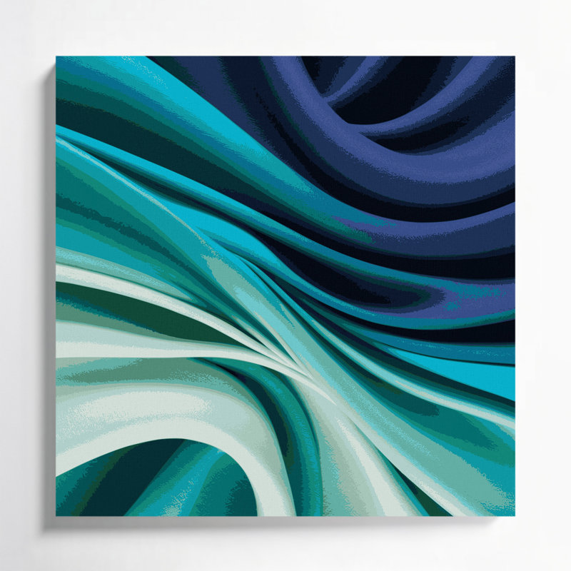 «Gradient Abstract 44 Green», art mural sur toile, H 12 po x l 12 po
