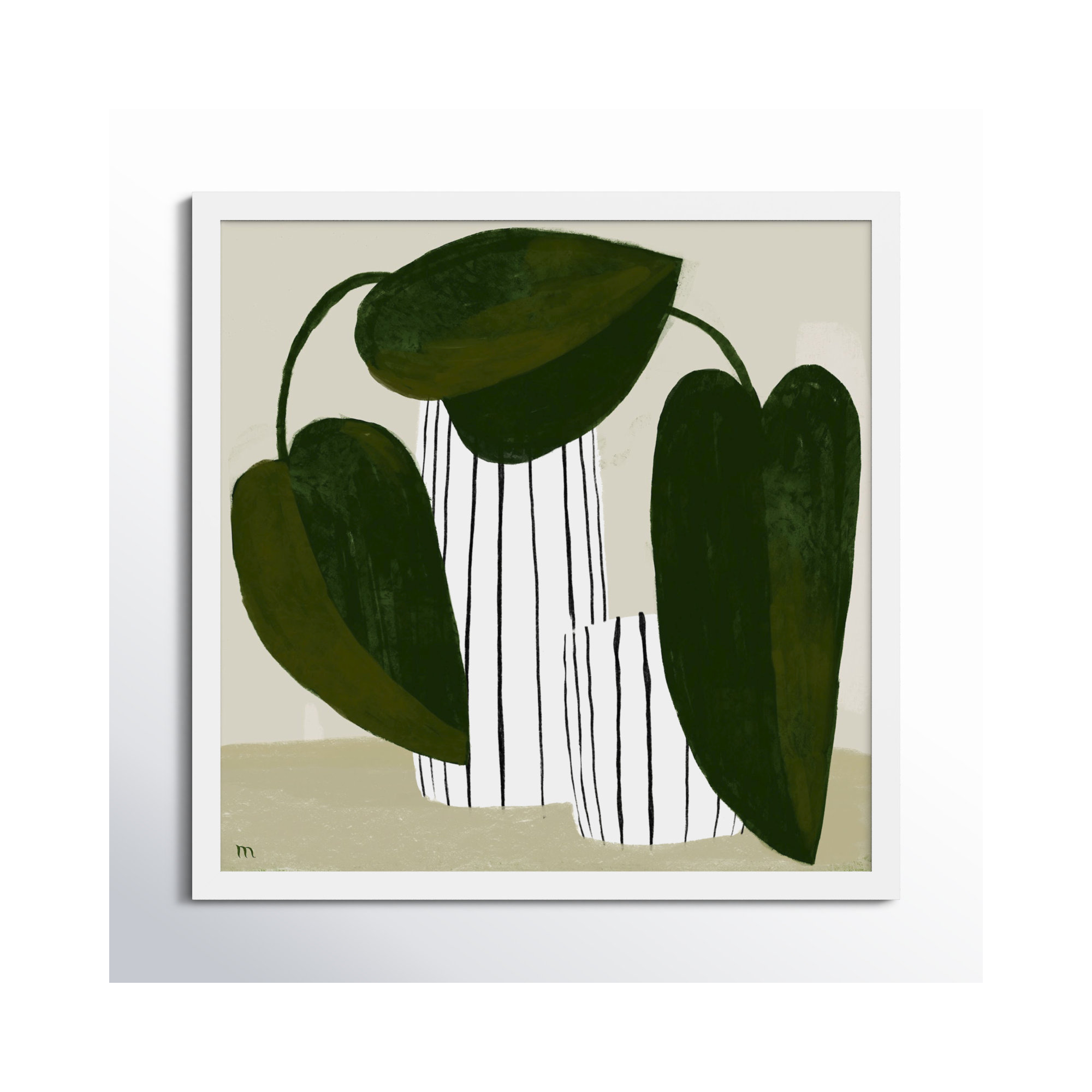 Striped Vases by StudioM, White, 44" H x 44" W x 1.25" D