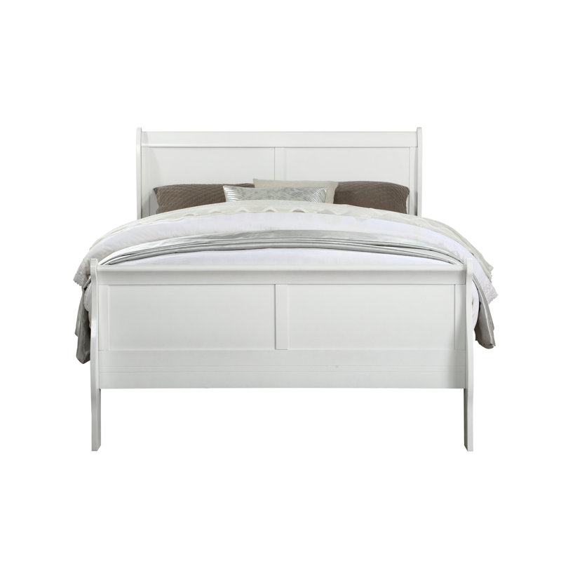 Lit simple blanc classique - offre un tiroir pratique et une structure en bois brillante avec cadre de rangement fonctionnel