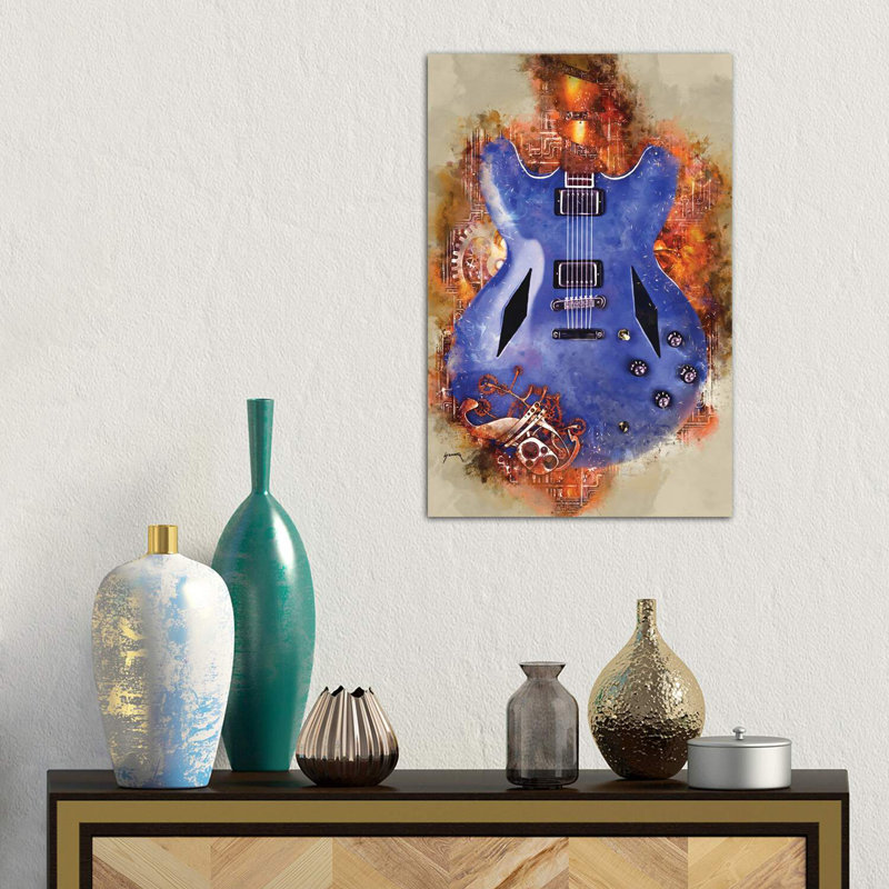 Dave Grohl's Steampunk Guitar - Wrapped Canvas Print, 66.04 cm H x 45.72 cm W x 3.175 cm D
