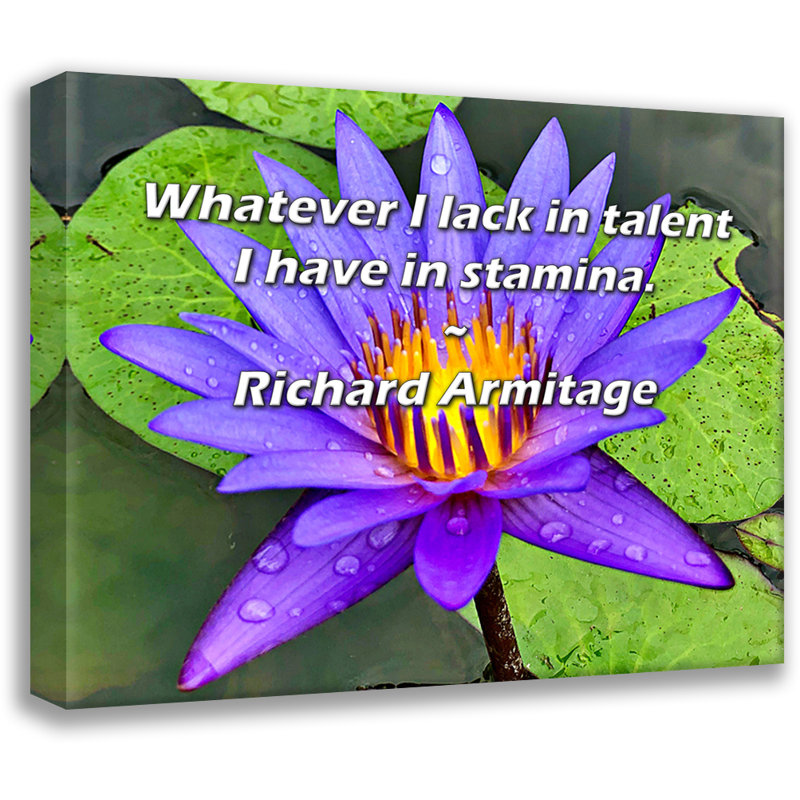 «Artsy Quote» par Richard Armitage, toile tendue avec châssis, H 33 po x l 48 po
