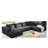 Boneless Modern Upholstered Sectional Sofa Couch Set,Modular Shaped Sectional Living Room Sofa Set-1298304296