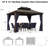 Purple Leaf Hardtop Gazebo Canopy With Netting And Curtains, With 48 Ft String Lights-102830643