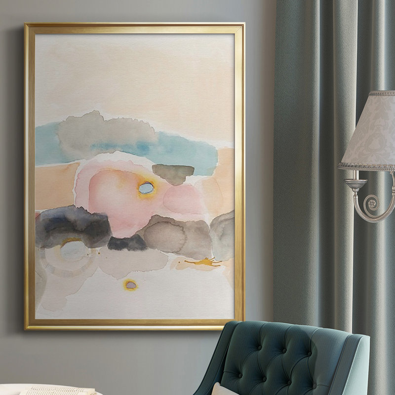 Desert Canyon I, reproduction encadrée de qualité supérieure - prête à être accrochée, Or, H 30,5 po x l 22,5 po x P 1 po