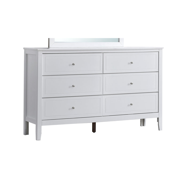 Daniel 6 Drawer Dresser -White, White