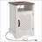 Farmhouse Rustic Nightstand with Charging Station - White &amp; Oak