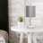 Small Bedroom Lamp with Marble Base and Gold Metal Small Table Lamp Grey-Gold